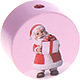 Perlina con motivo "Babbo Natale" : rosa