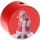 Motivpärla – Santa Claus : röd