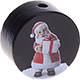 Motivpärla – Santa Claus : svart