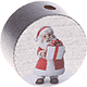 Motivpärla – Santa Claus : silver