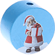 Тематические бусины «Санта Клаус» : голубой