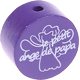 motif bead – "le petit ange de papa" : blue purple