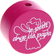 Kraal met motief "le petit ange de papa" : donker roze
