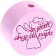 Kraal met motief "le petit ange de papa" : roze