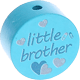 Conta com motivo "little brother" : turquesa luz