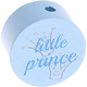 Motivperle – "little prince" (Englisch) : babyblau