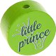 Korálek s motivem – "little prince" : žlutozelená