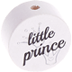 Korálek s motivem – "little prince" : bílá - černá