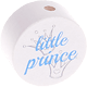 Kraal met motief "little prince" : wit - hemelsblauw