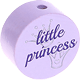 Perles avec motif « little princess » : lilas