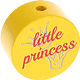 Motivpärla – "little princess" : gul