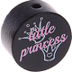 Kraal met motief "little princess" : zwart