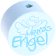 Motivperle – "Mamas Engel" : babyblau