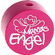 Perles avec motif « Mamas Engel » : rose foncé