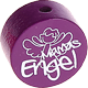 Korálek s motivem - "Mamas Engel" : purpurová