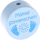 Motivpärla – "Mamas Sonnenschein" : babyblå