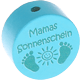 Perles avec motif « Mamas Sonnenschein » : turquoise clair