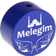 Motivperle – "Melegim" (Türkisch) : dunkelblau