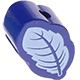 Perlina sagomata “Piccola Foglia” : blu scuro