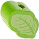 Motivpärla – mini-blad : gulgrön