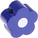 Motivperle – Mini-Blume : dunkelblau