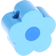 Motivperle – Mini-Blume : skyblau