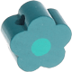 motif bead – flower : turquoise