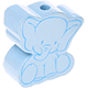 Motivpärla – elefant : babyblå