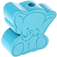 motif bead – elephant : light turquoise