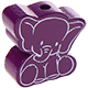 Perles avec motifs – éléphant : violet violet