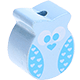 motif bead – mini owl : baby blue