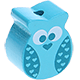 motif bead – mini owl : light turquoise
