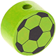 Perles avec motif petit ballon de football : jaune vert