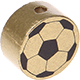 Korálek s motivem – mini-fotbalový míč : zlatá