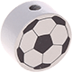 Motivpärla – mini-fotboll : ljusgrå
