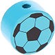 Korálek s motivem – mini-fotbalový míč : světle tyrkysová