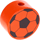 Perles avec motif petit ballon de football : orange