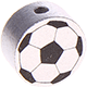 Figura con motivo pequeño balone de fútbol : plata