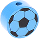 Perlina con motivo “piccolo Pallone da calcio” : azzurra
