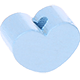 Perlina sagomata “Cuoricino” : azzurro bambino