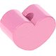 motif bead – mini heart : baby pink