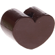 motif bead – mini heart : brown