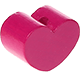 Koraliki z motywem Mini serca : ciemno różowy