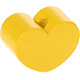 Motivpärla – mini-hjärta : gul