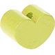 Motivpärla – mini-hjärta : lemon