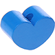 Motivpärla – mini-hjärta : mellanblå