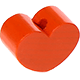 Korálek s motivem – Tvar mini-srdce : oranžová