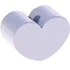 Korálek s motivem – Tvar mini-srdce : pastelově modrá