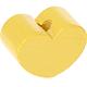 Contas com motivo Coração Mini : amarelo pastel