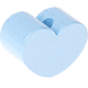 Korálek s motivem – Tvar mini-srdce : perleť světlomodrá